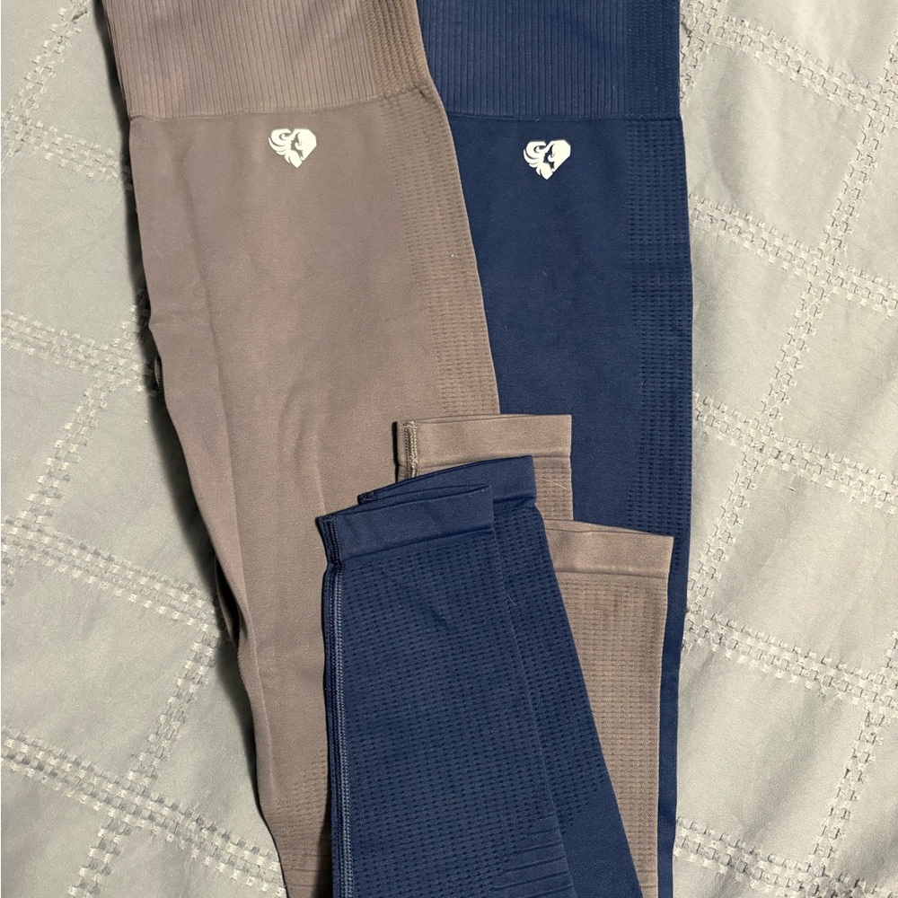 Women Two-Pack Navy and Grey Leggings